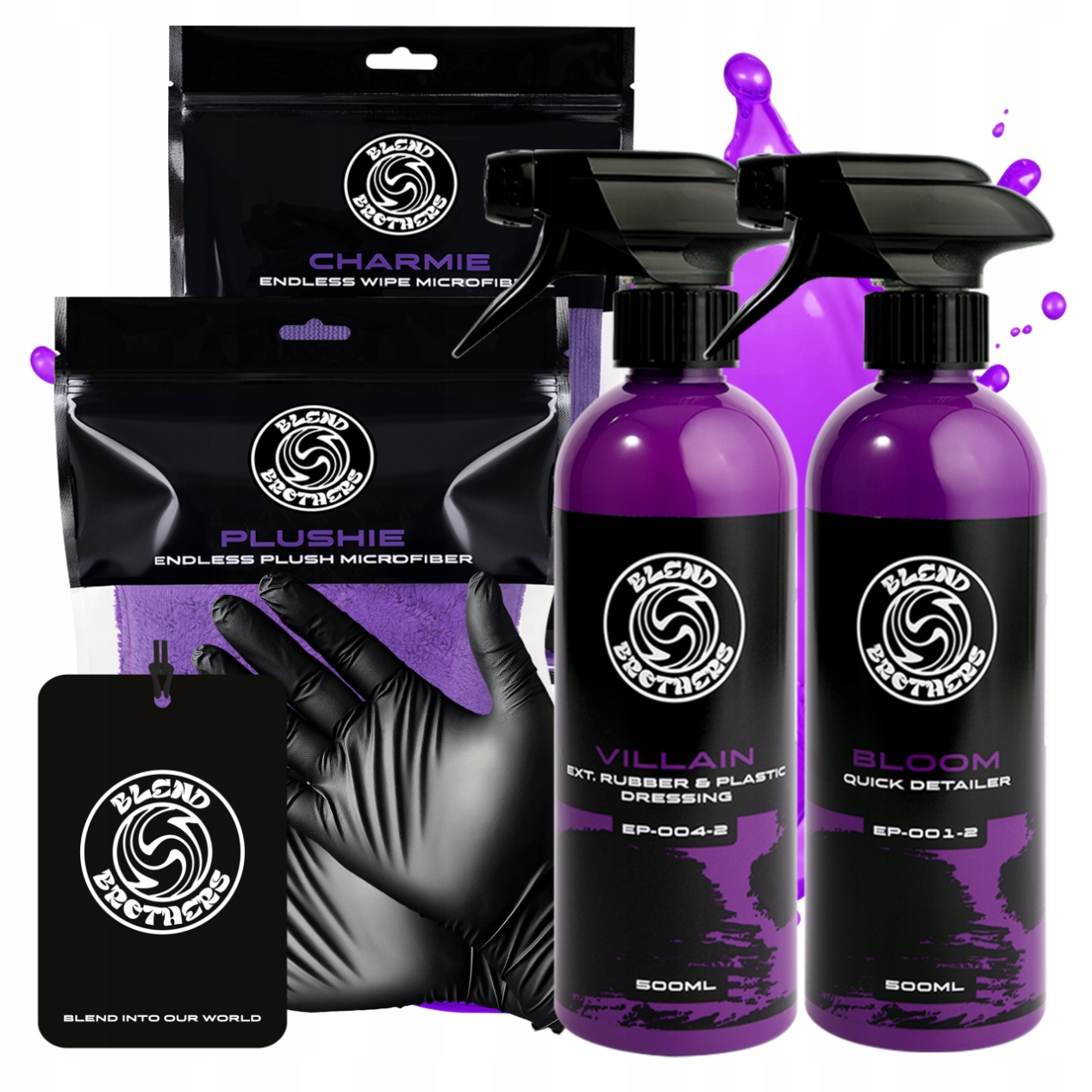 Sada pro péči o lak na plasty Gum Bloom & Villain 500 ml Dárek