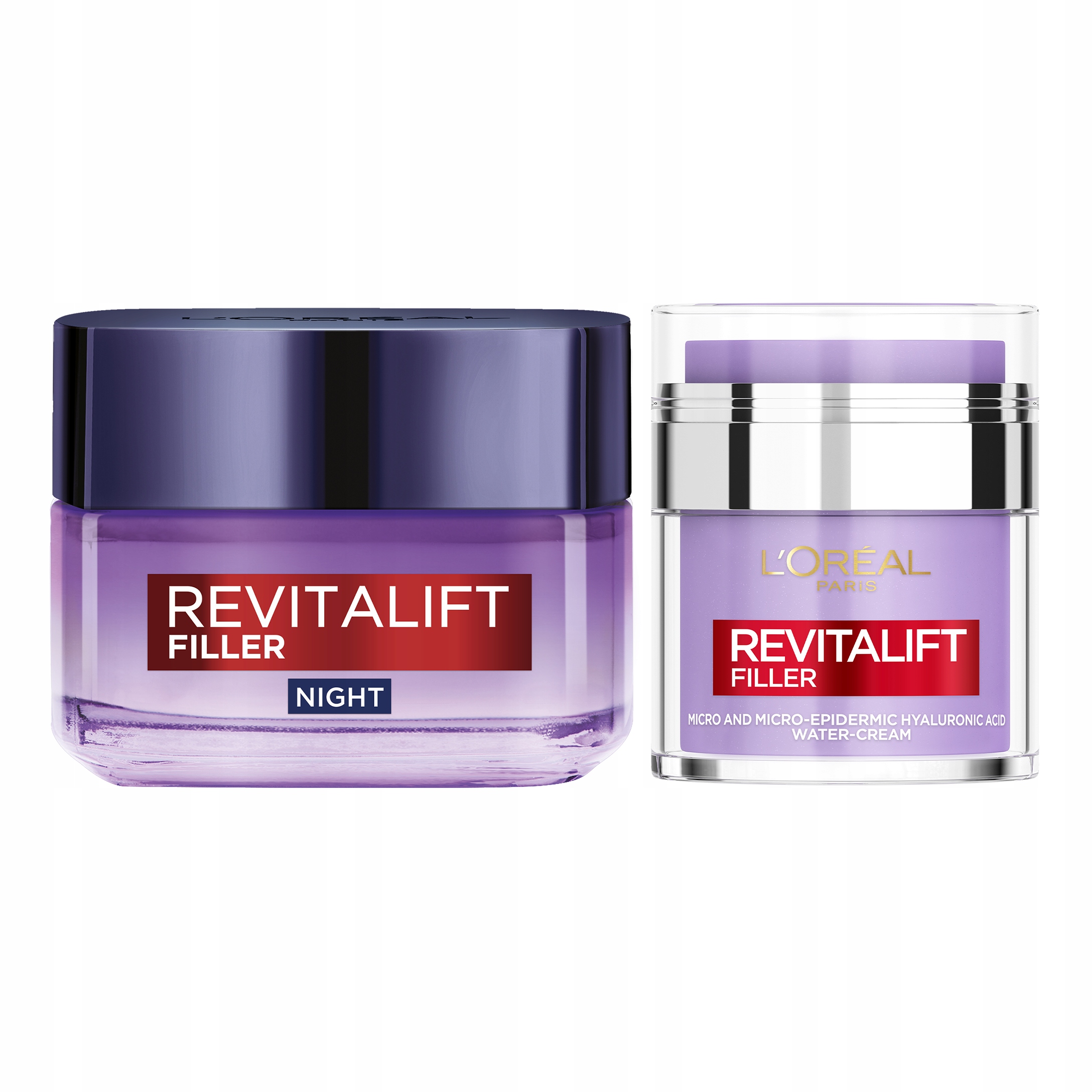 Zestaw L'Oréal Revitalift Filler Nawilżający Krem Dzień Anty Age na Noc