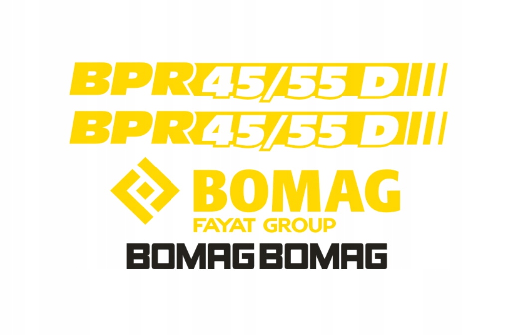 Samolepky s lepením Bomag Bpr 45/55D