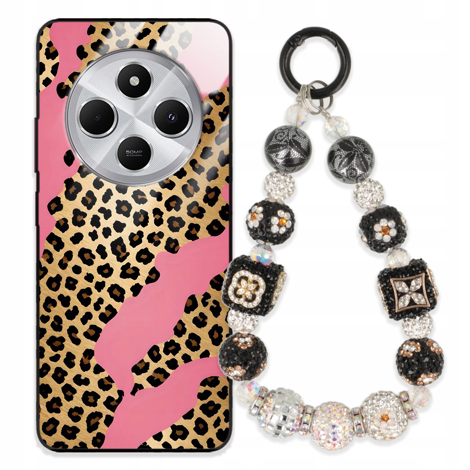 Puzdro Na Xiaomi Note 14R 5G Sklo Kľúčenka Elegantné Prémiové Puzdro