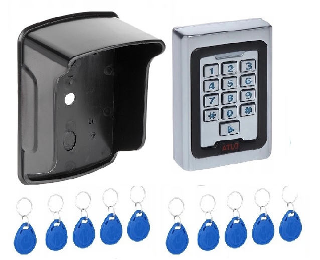 ZAMEK KODOWY SZYFRATOR ATLO-KRM-511 2w1 kody breloki RFID 10 breloków