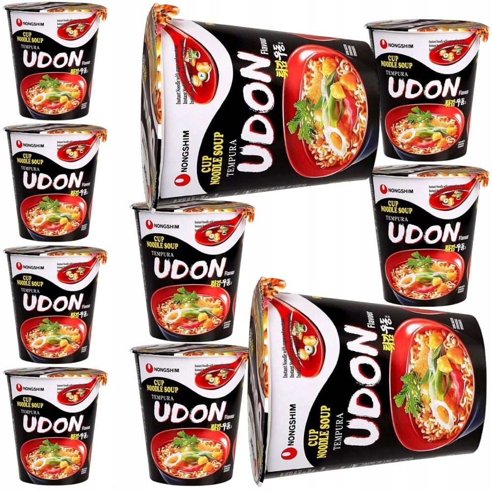 10 x Korejská Instantní instantní polévka v hrnku Tempura Udon 62 g Nongshim