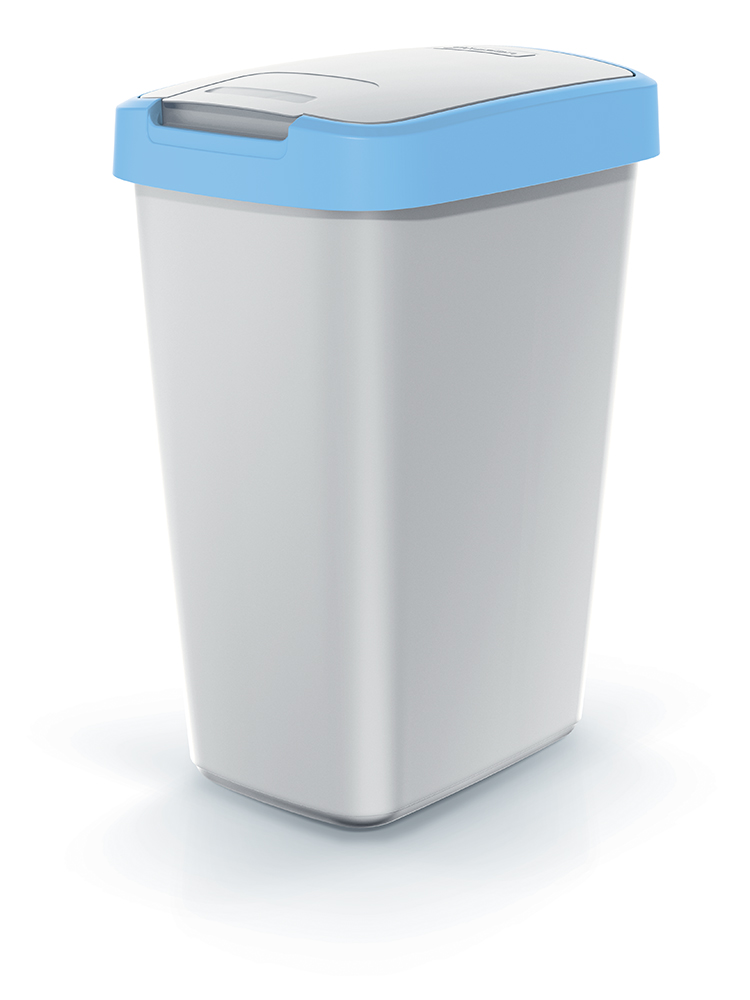 Levně Odpadkový koš 25L Compacta Q světle modrý Popelavý