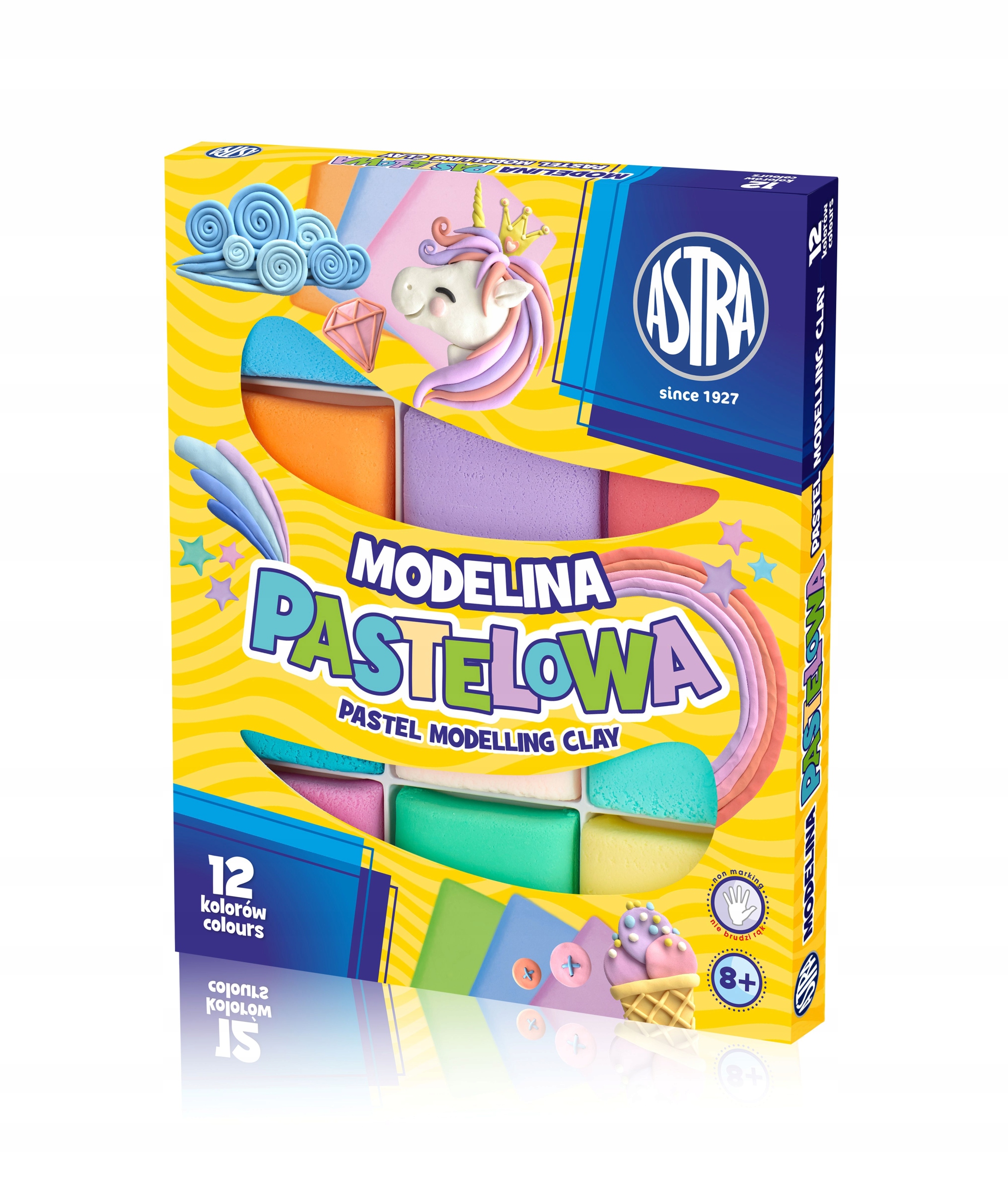 Modelina pastelowa 12 kolorów ASTRA