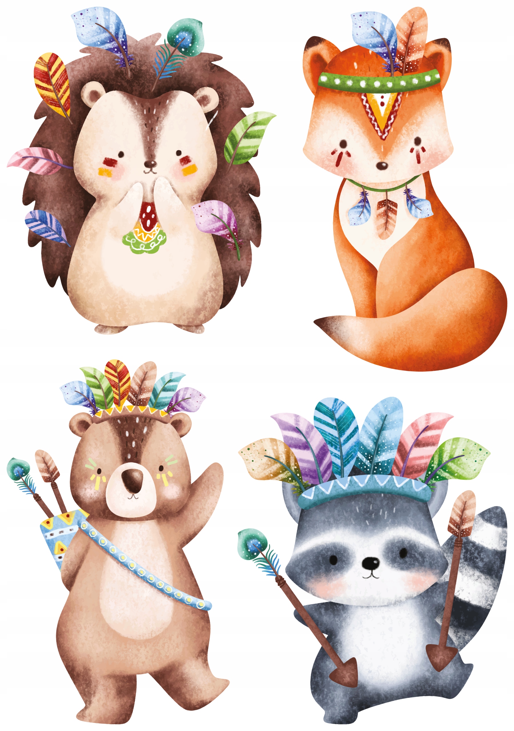 

Naklejki Na Okno Lustro Szybę Boho Indiańskie Zoo