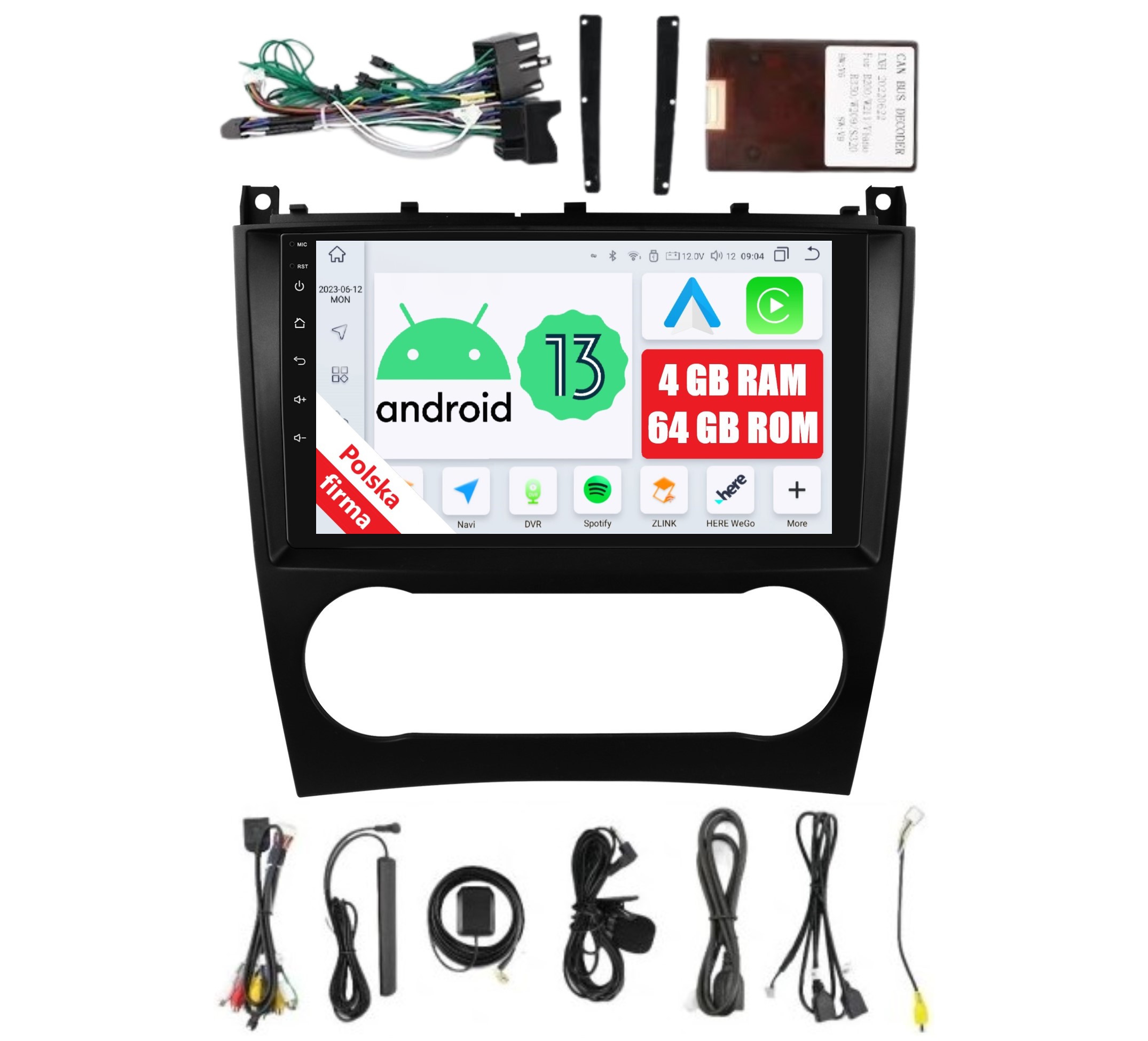 Rádio 2DIN Navigácia Android Mercedes G W463 Cls W209 4 Gb Dsp Carplay Lte