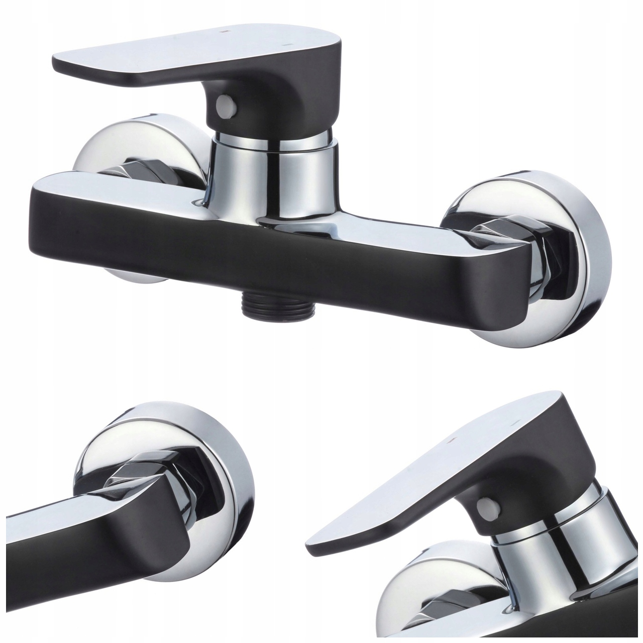 Nástenná Sprchová Batéria Senja Čierna/chróm