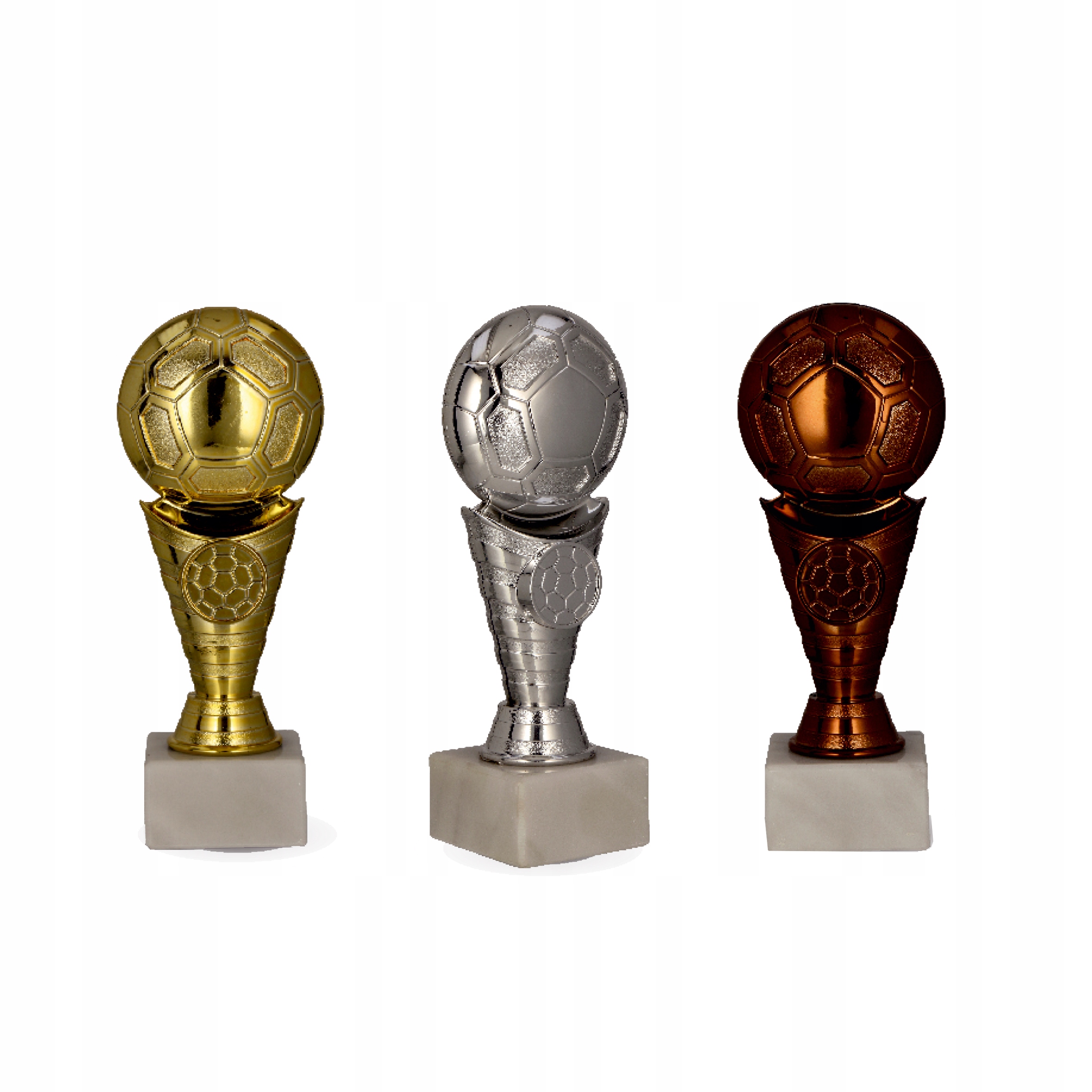 Komplet 3 Sztuki Puchar Zestaw Pucharów Piłka Nożna+grawer