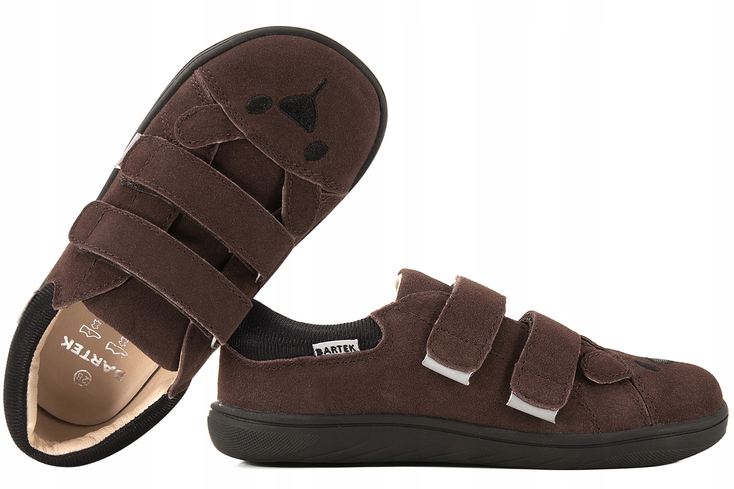 Bartek 8600662 Barefoot Półbuty Dziecięce Trzewiki Skóra brązowe 26 Brązowy