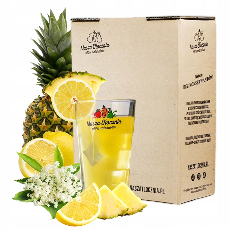 Limonáda Ananas & Květy černého bezu Nasza Tłocznia Přírodní Premium 5L