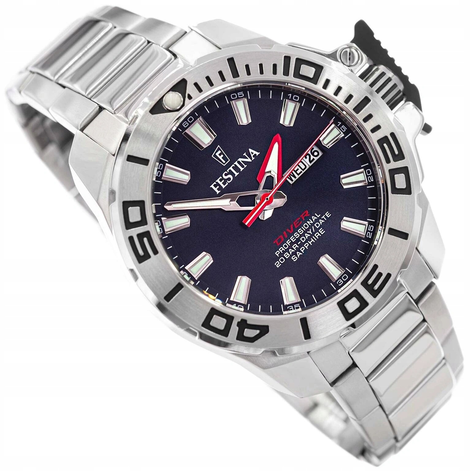 Pánské Hodinky Festina F20665/1 The Originals Diver Stříbrné Potápěčské 200 M