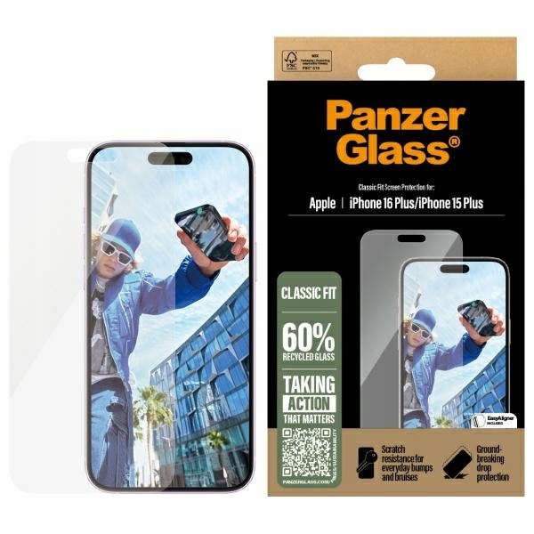 PanzerGlass Ochranné sklo na displej iPhone 16 Plus 6.7" Classic Fit 2875