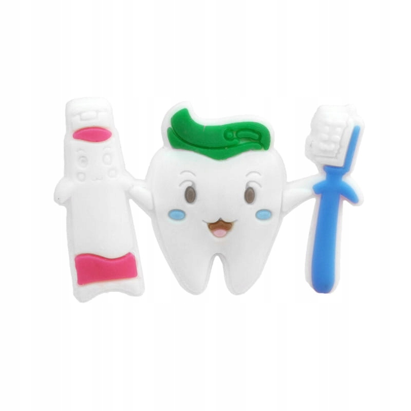 

Dentysta, ząb, szczotka pasta przypinka do crocs,