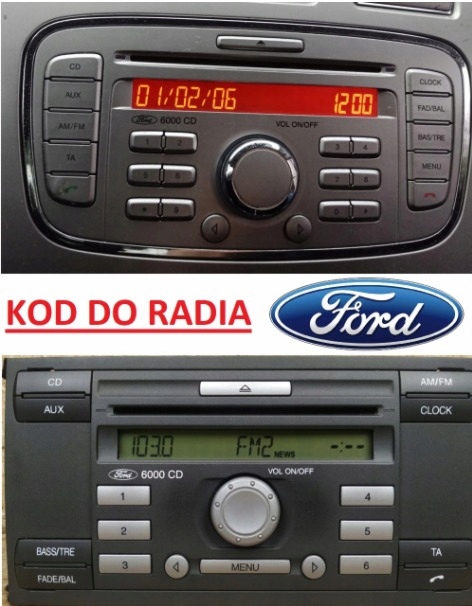 KOD DO RADIA ROZKODOWANIE FORD FOCUS MONDEO FIESTA