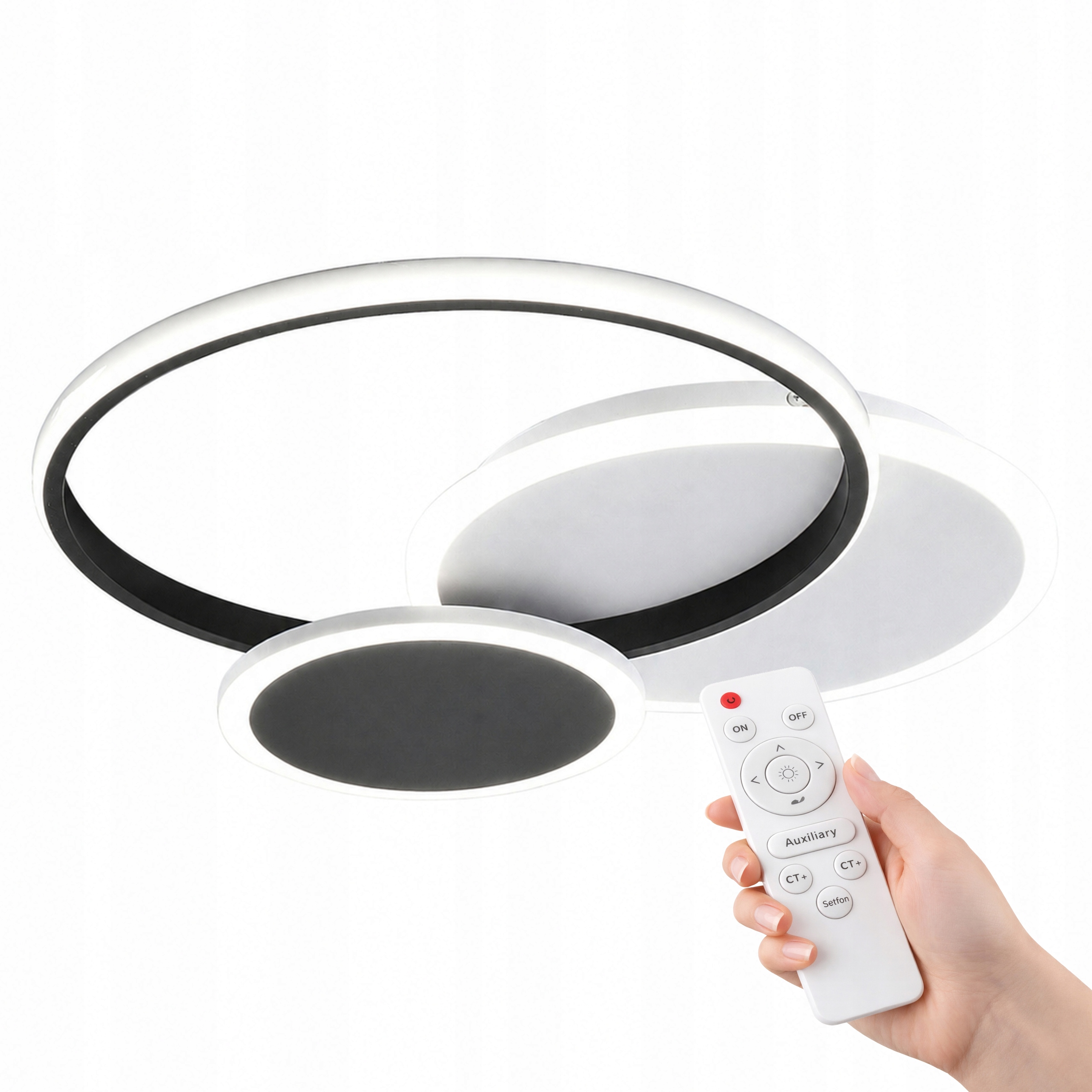Stropní Svítidlo Moderní Stropní Svítidlo Led Do Obývacího Pokoje 55 CM S Dálkovým Ovládáním, 3 Barvy