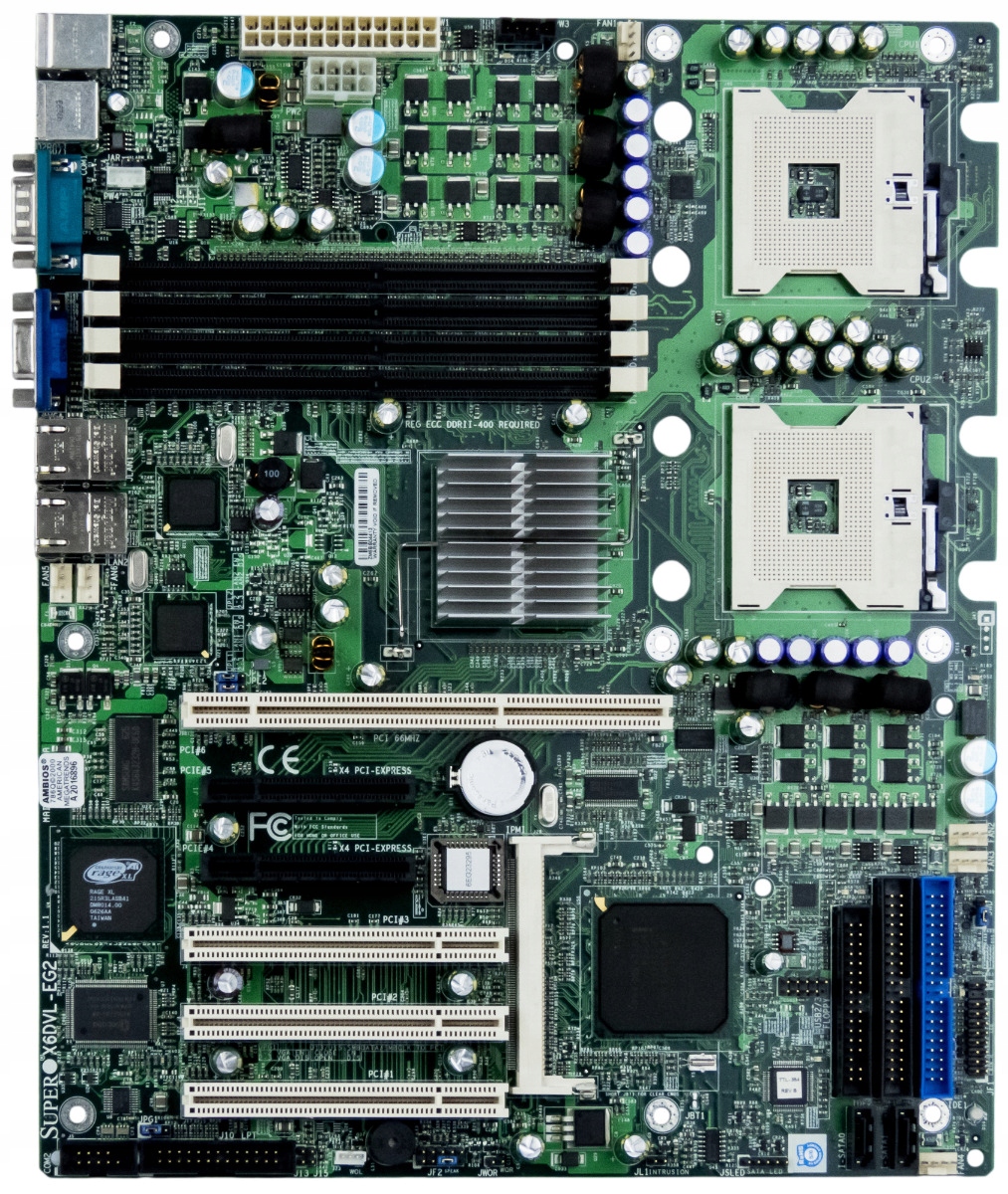 Supermicro X6DVL-EG2 základní deska, 2x patice 604, DDR2, Pci-x, PCIe, Pci