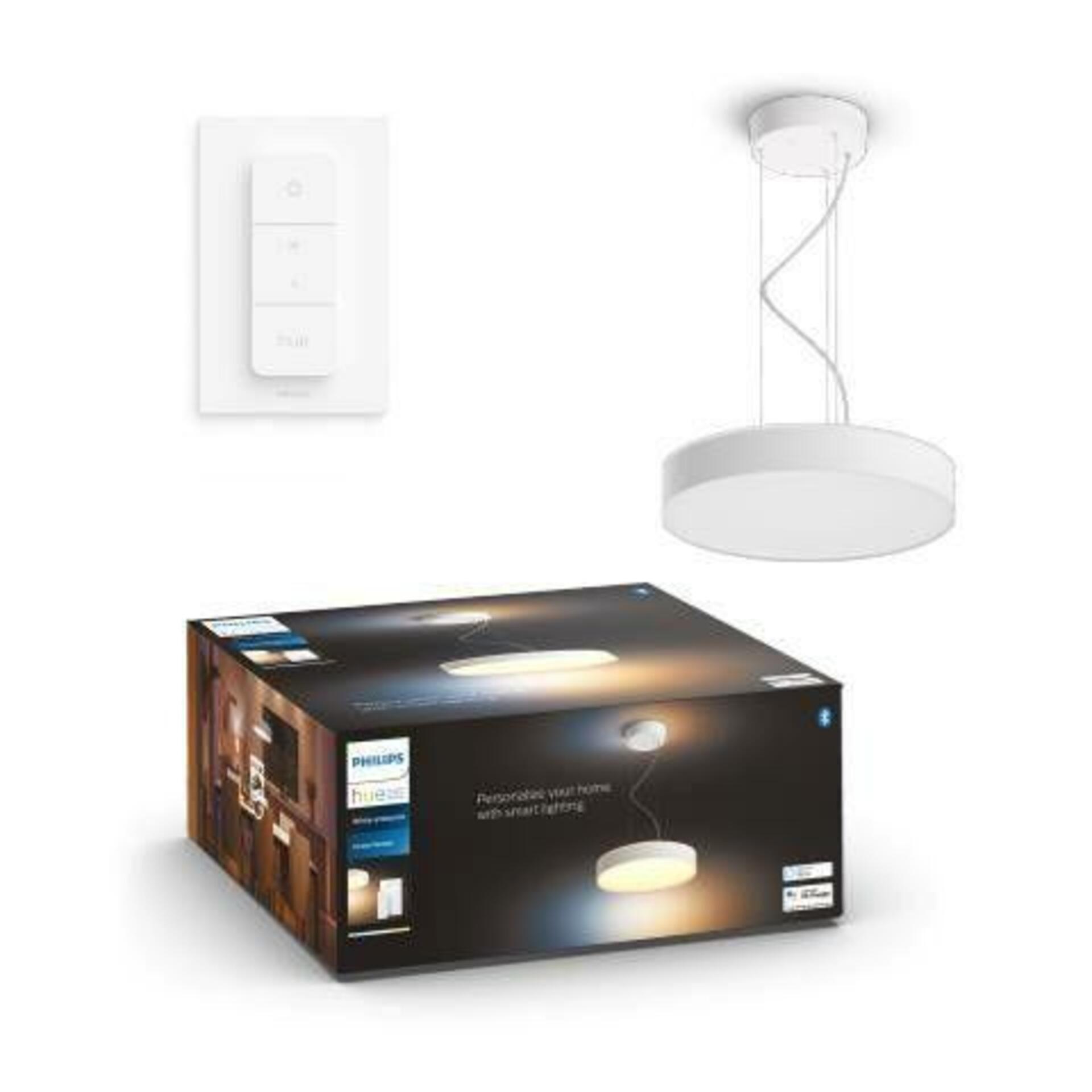 Philips Hue Enrave 33,5W Led závěsné svítidlo, 4300lm, Bluetooth, bílé, stm