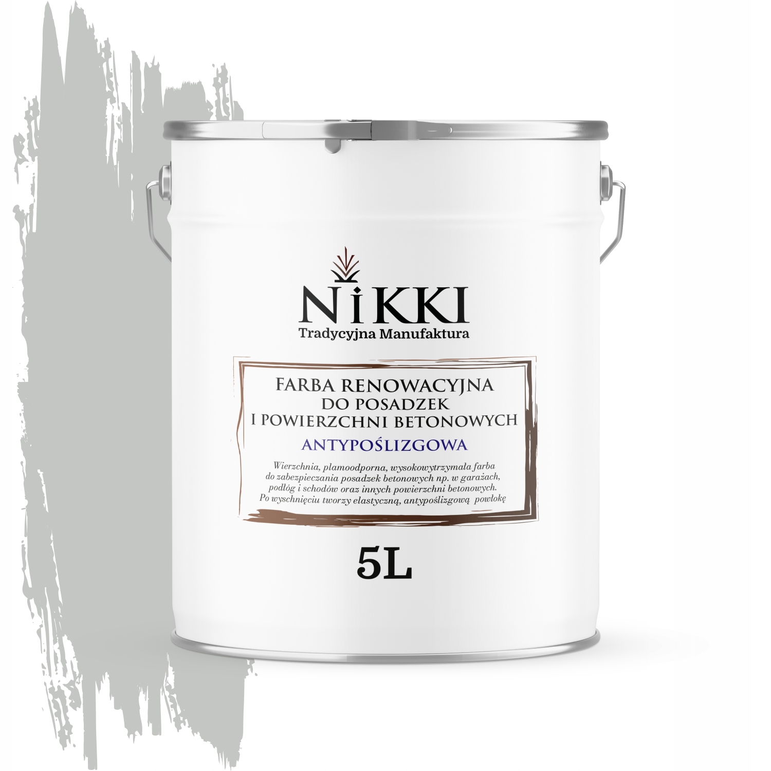 Renovačná Farba Na Podlahy Protišmyková Uv Šedá Svetlá RAL7035 Matná 5 L