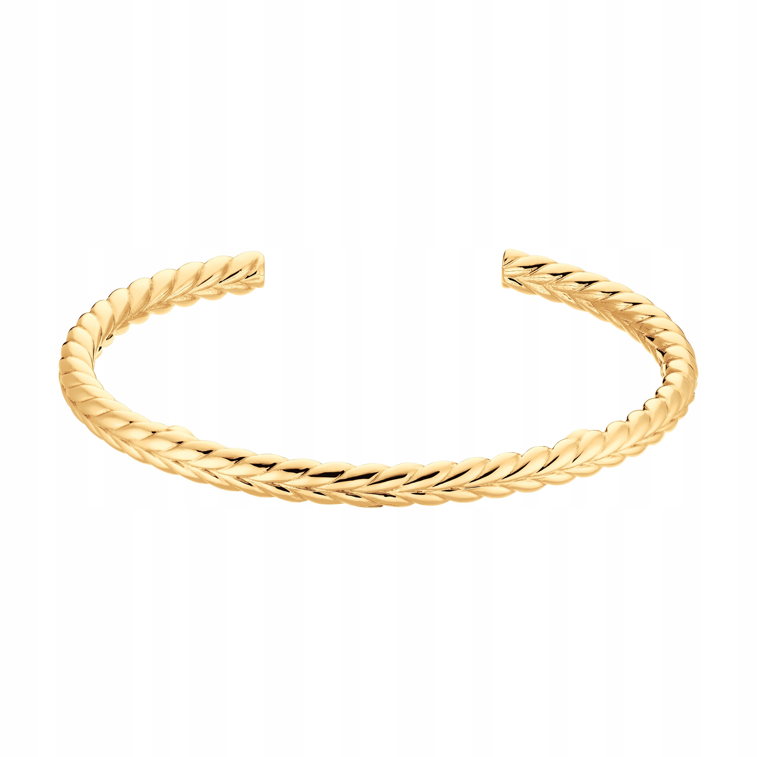 Zlatý magnetický náramek Pletené srdce Pevný