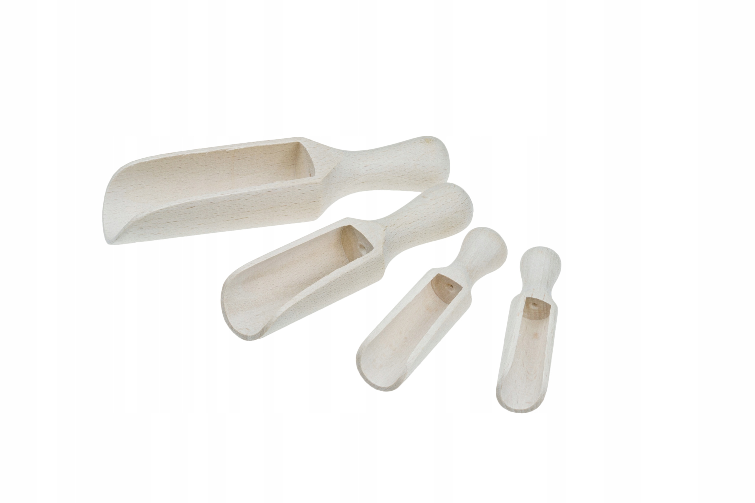 Čepičky naběračky dřevěné komplet 48 kusů