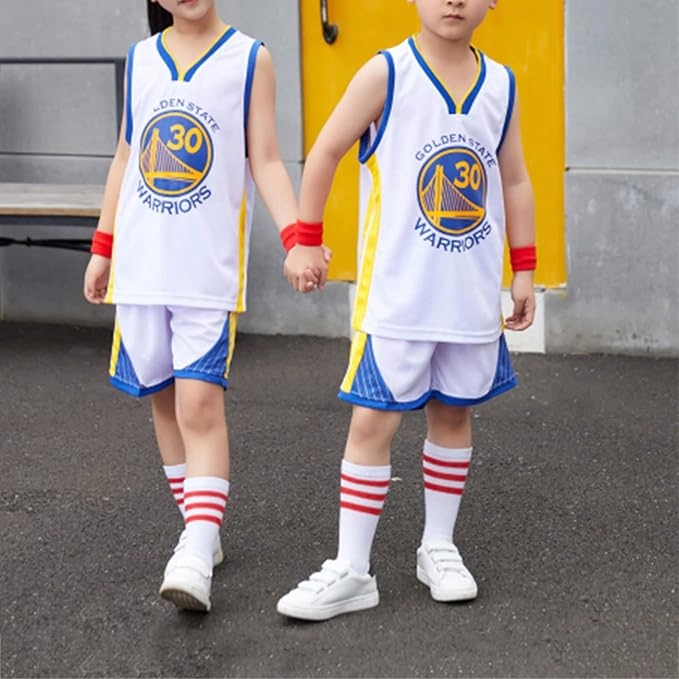 KOSZULKA NBA GOLDEN STATE WARRIORS STEPH CURRY BIAŁA 30 + SPODENKI Rozmiar 2XL/3XL