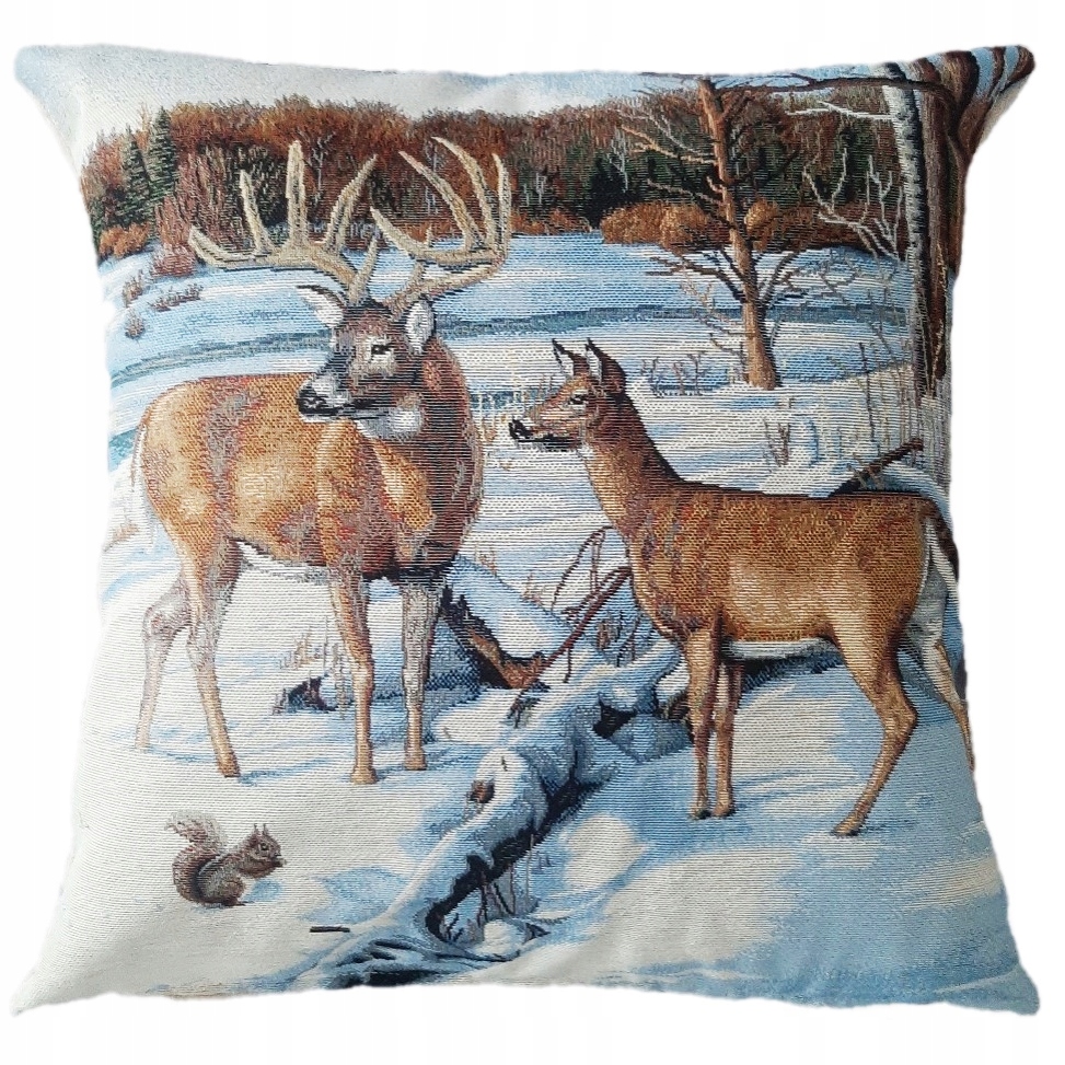 

Poszewka gobelinowa zimowa jelenie 45x45 cm 855