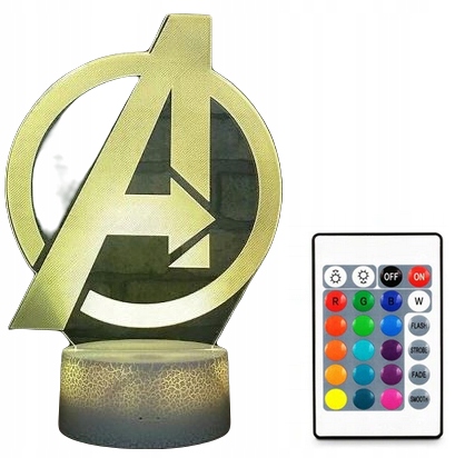 

Lampka 3D Led Avengers Logo Marvel Pilot