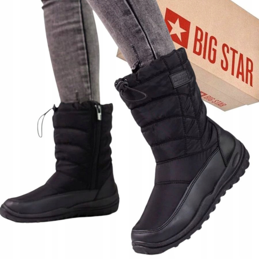 BUTY DAMSKIE JESIENNE ZIMOWE BIG STAR ŚNIEGOWCE OCIEPLANE