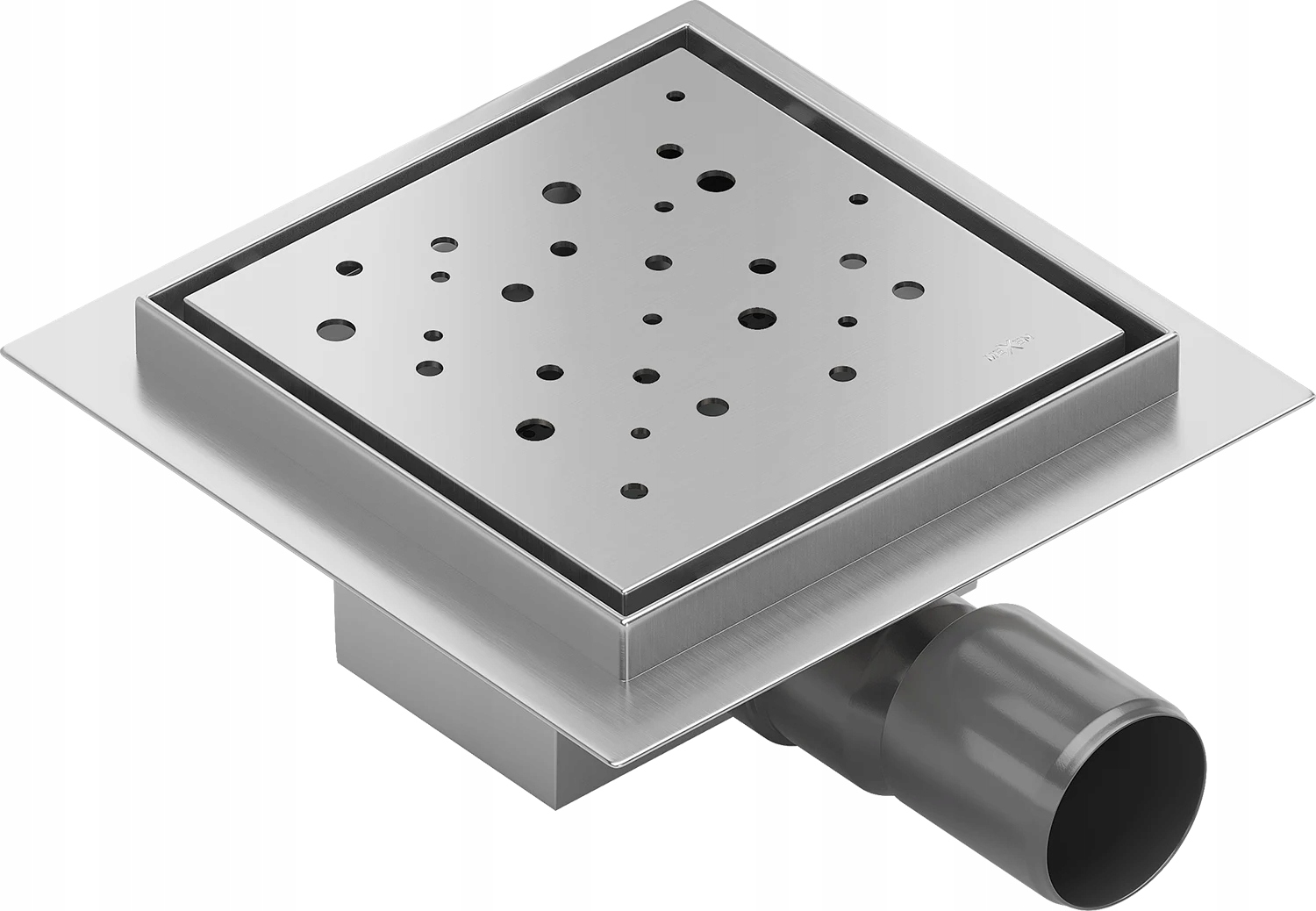 Wpust podłogowy 15x15 kwadratowy Mexen Flat-Q M12 inox