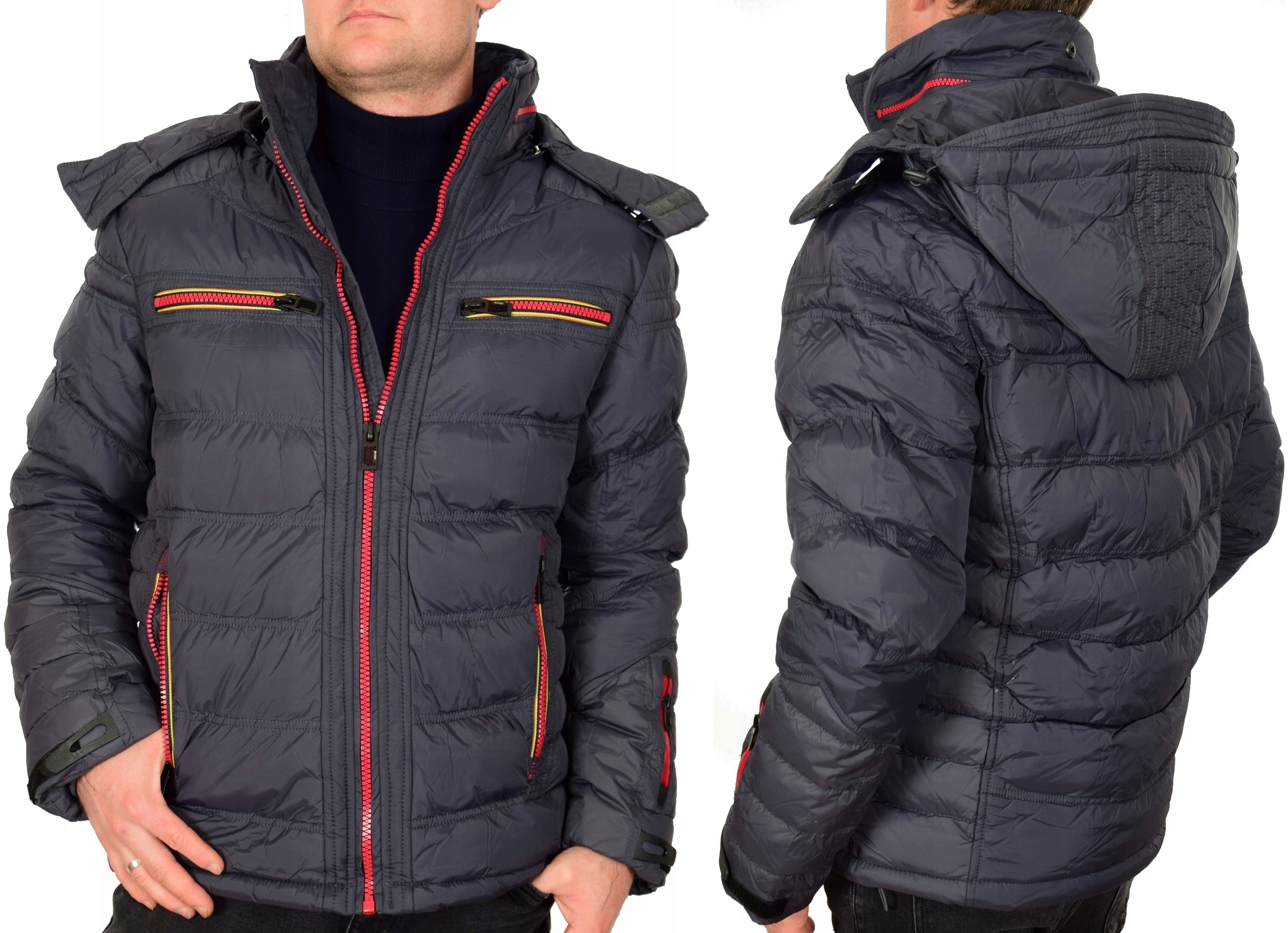 Zimní Bunda Pánská AH55163N Zateplená Péřová M