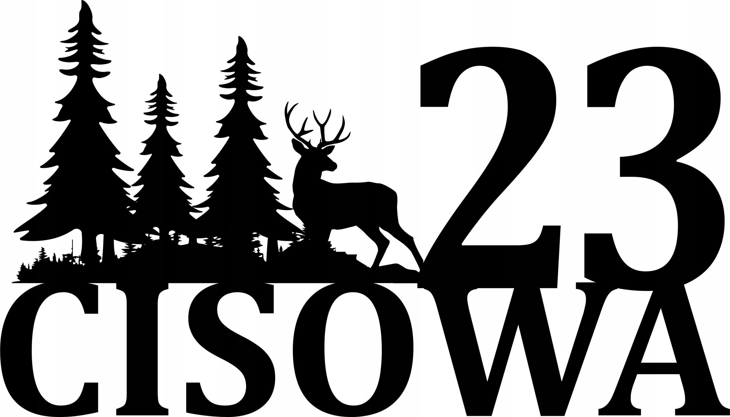 Les stromy Velká adresátka cedulka s adresou číslo domu Cisowa 60 cm