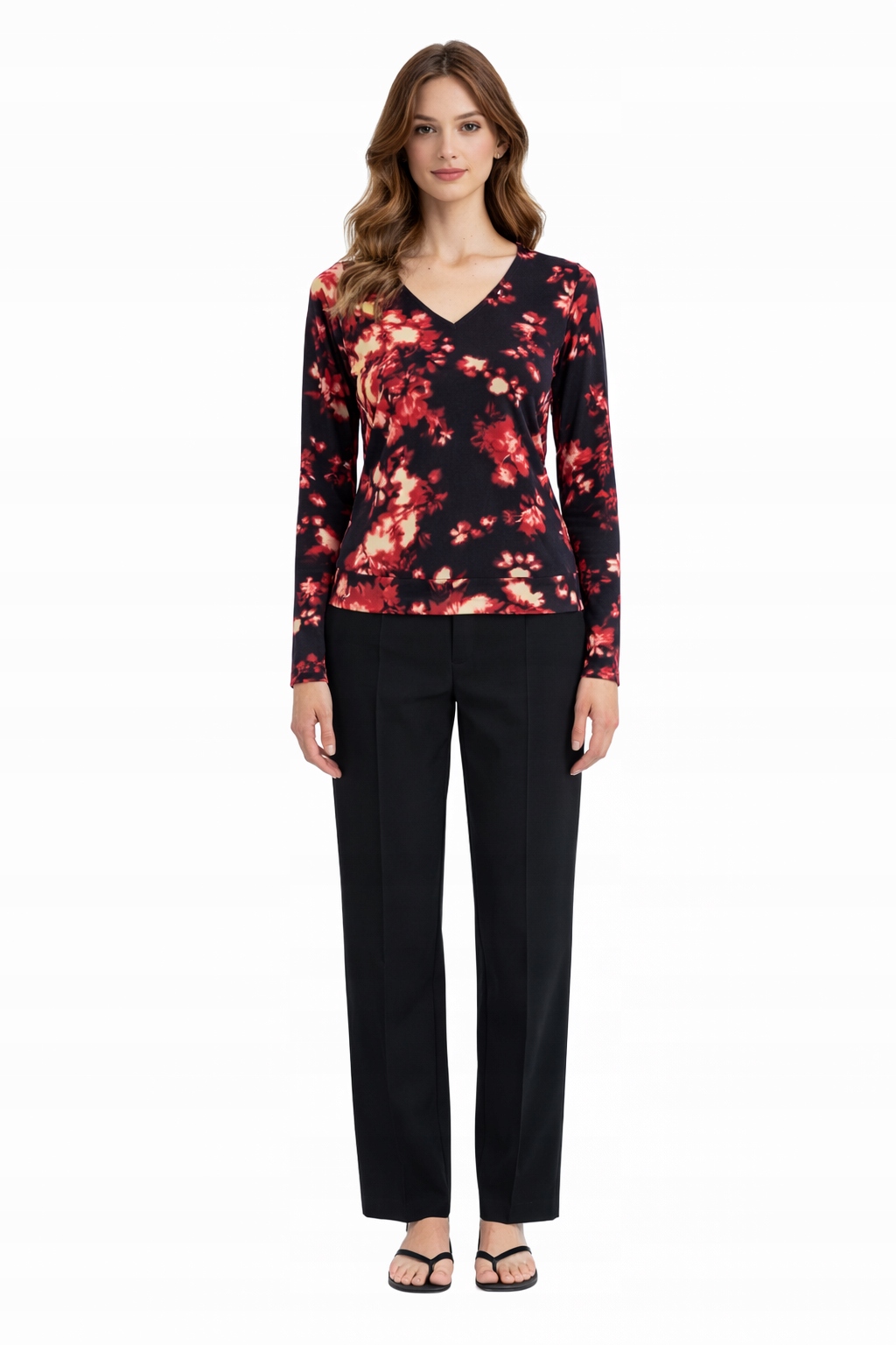 Silvian Heach Halenka S Květinovým Výstřihem A Výstřihem Do V I1K