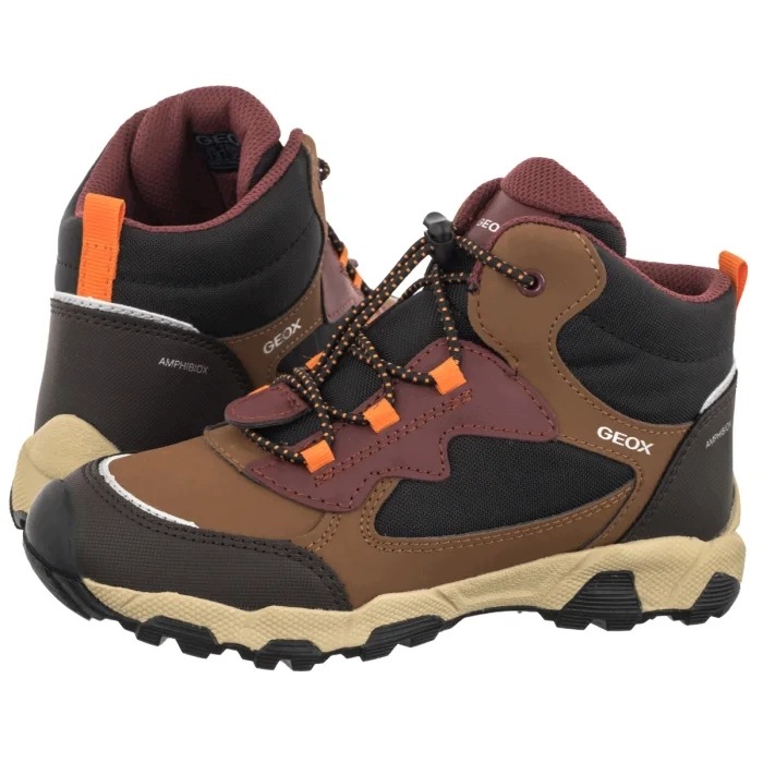 Buty Dziecięce Trzewiki Geox J Magnetar Boy Brown J463ZC Brązowe