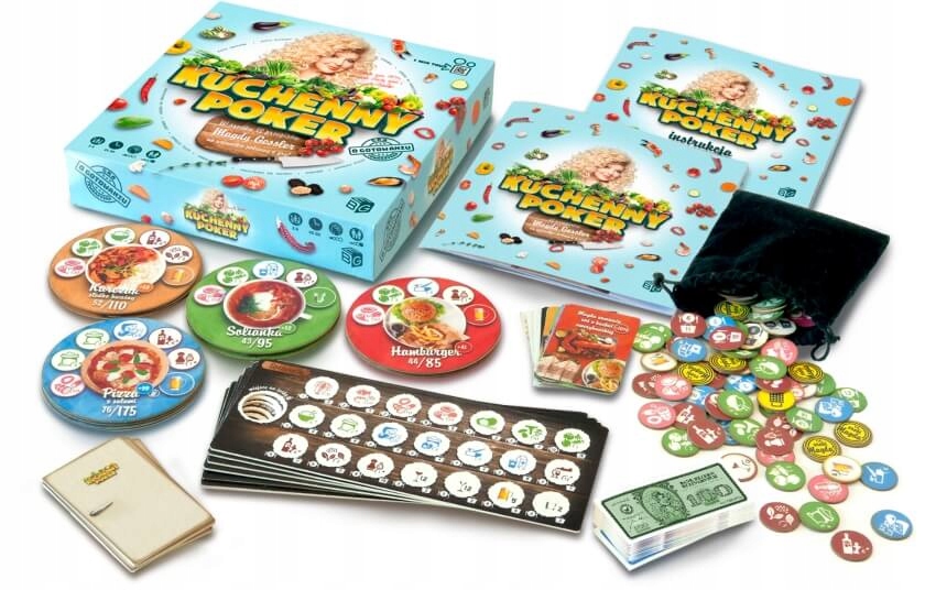 Kuchenny Poker Planszówka Dziecięca Gra Imprezowa Towarzyska