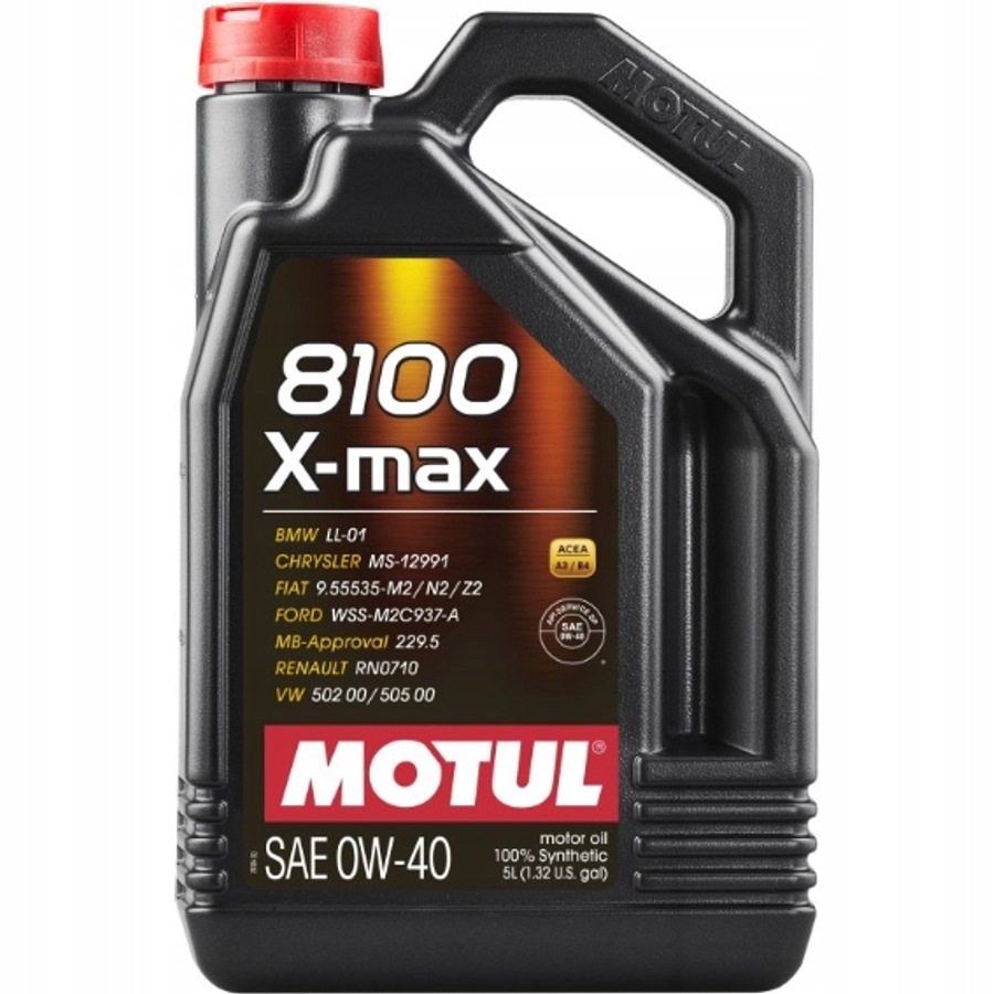 Olej Motul 0W40 5L 8100 X-max A3/B4 Sn LL01 229.5 502.00 505.00