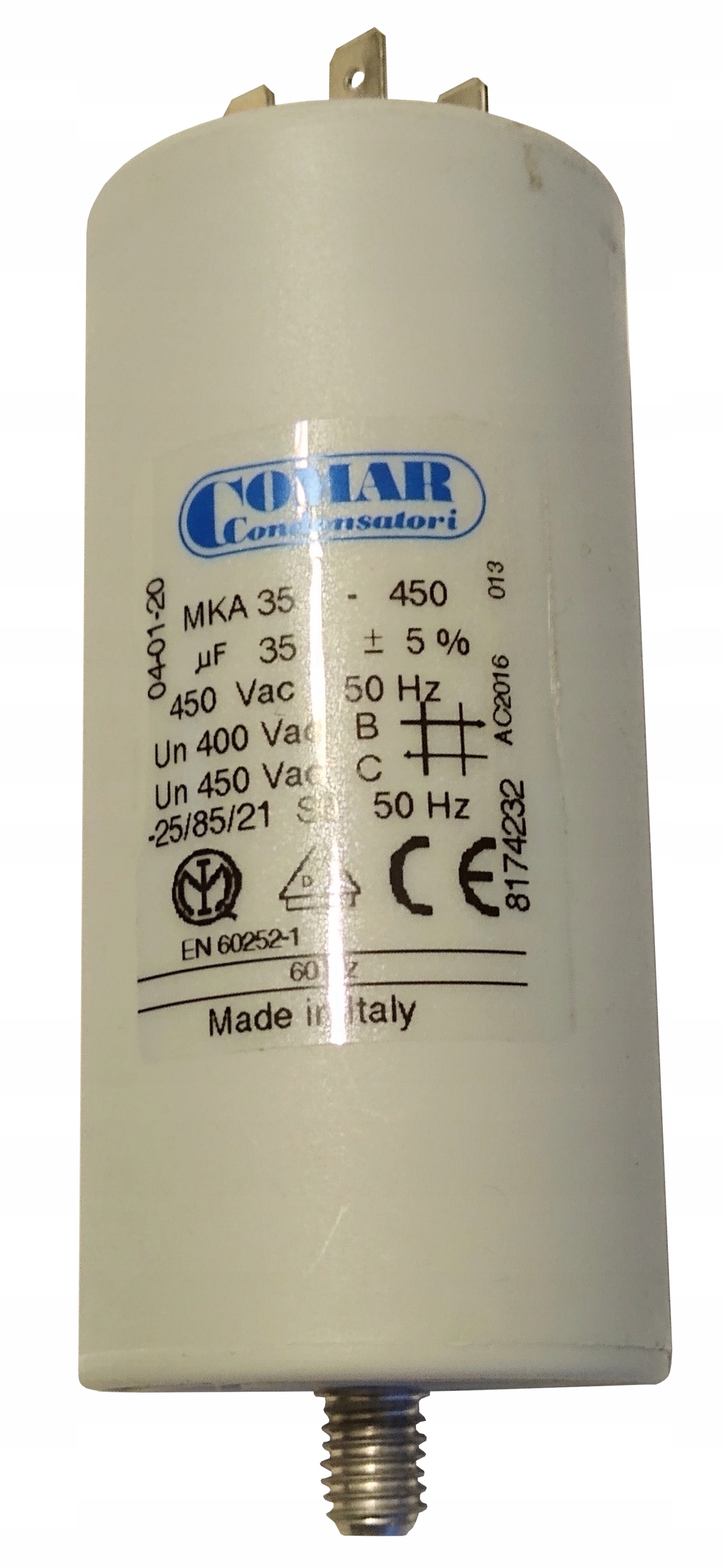 

Kondensator Rozruchowy 35uF 450V