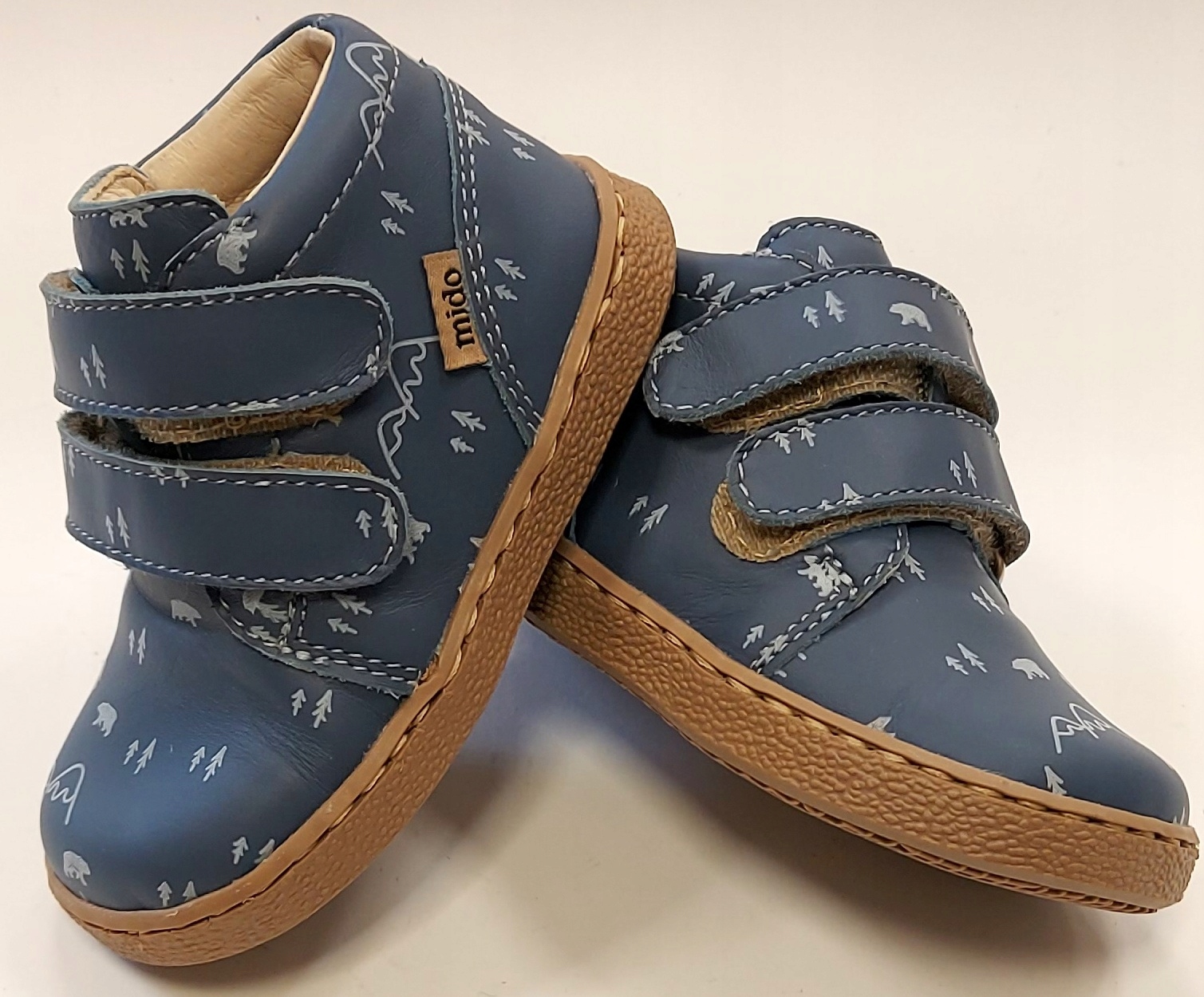 PÓŁBUTY PÓŁWYSOKIE ELASTYCZNE MIĘKKIE NIEBIESKI RZEPY MIDO R 25 W 15,80 CM Marka Inna marka