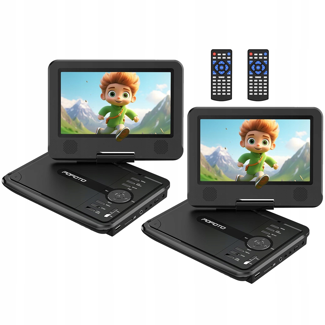 Přenosná DVD Konzole 7" Hd LCD Herní Přehrávač 2000MAH Baterie Komplet