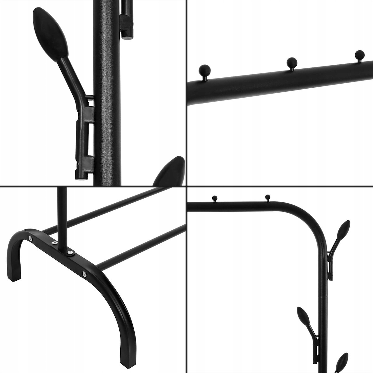 WIESZAK STOJAK NA UBRANIA BUTY STOJĄCY PODŁOGOWY LOFT METALOWY GARDEROBA Marka Springos