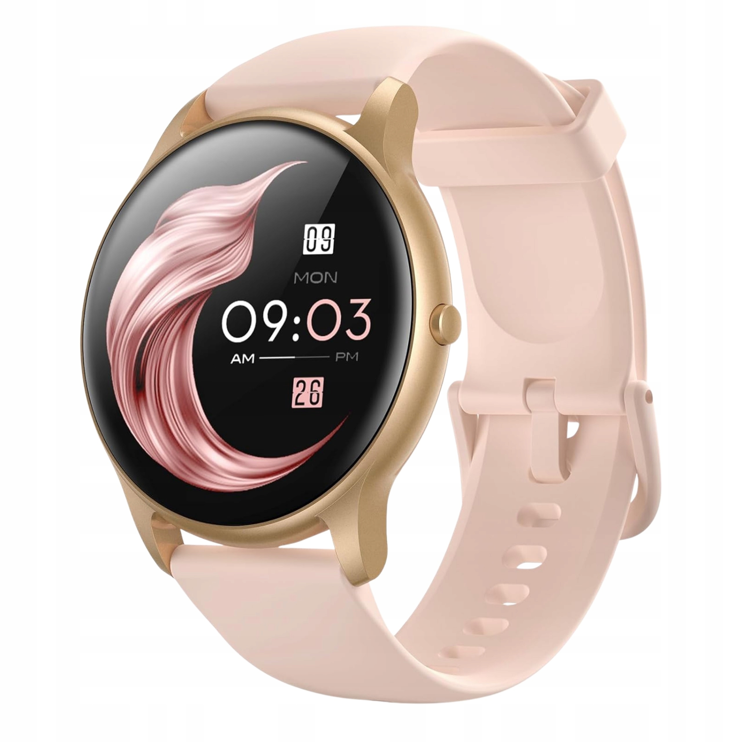 Chytré Hodinky 5ATM 100 sportovních režimů, pulzoměr, spánek, růžové zlato