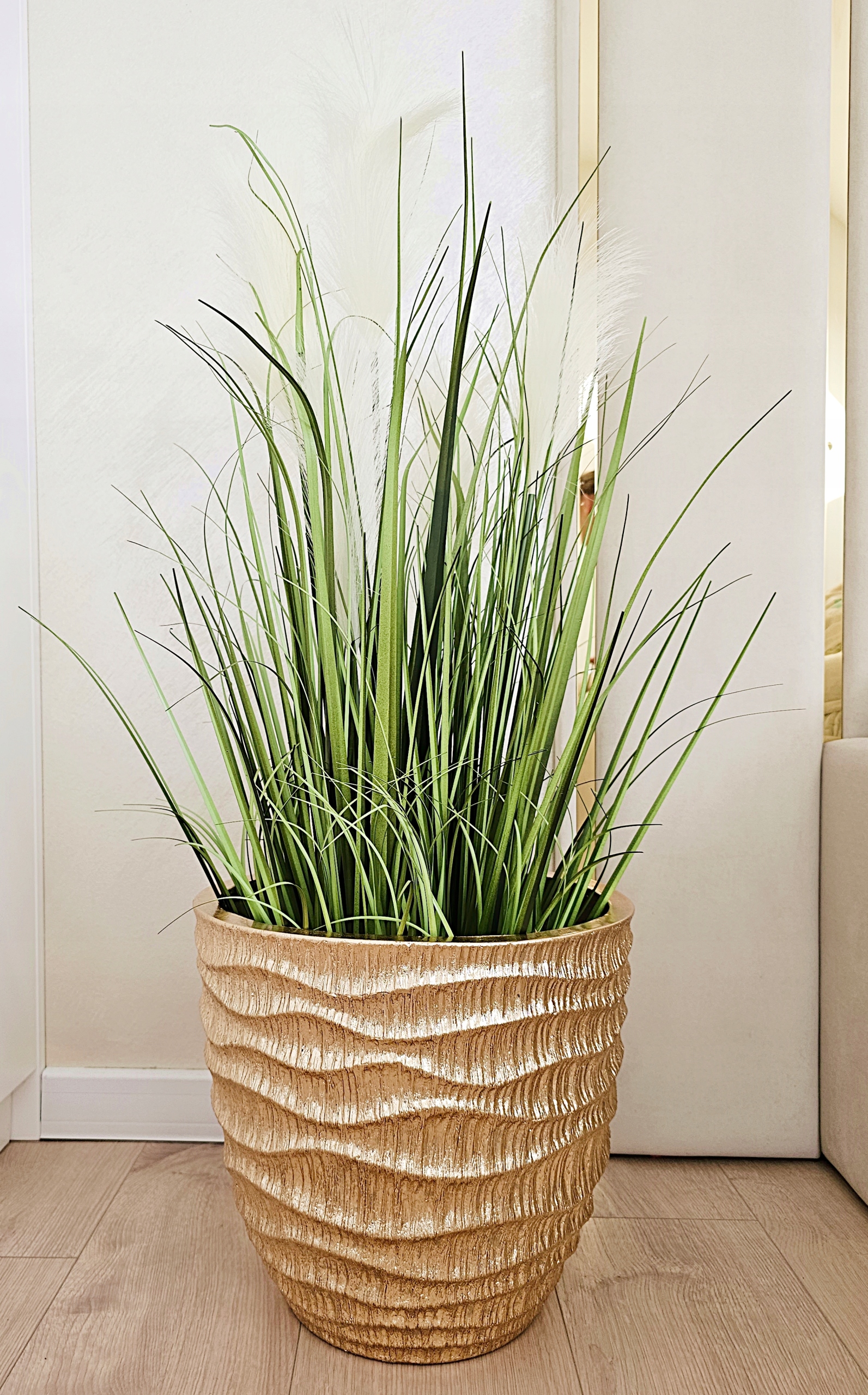 OSŁONKA DONICA 32CM GOLD DONICZKA 2020-19-M Materiał ceramika