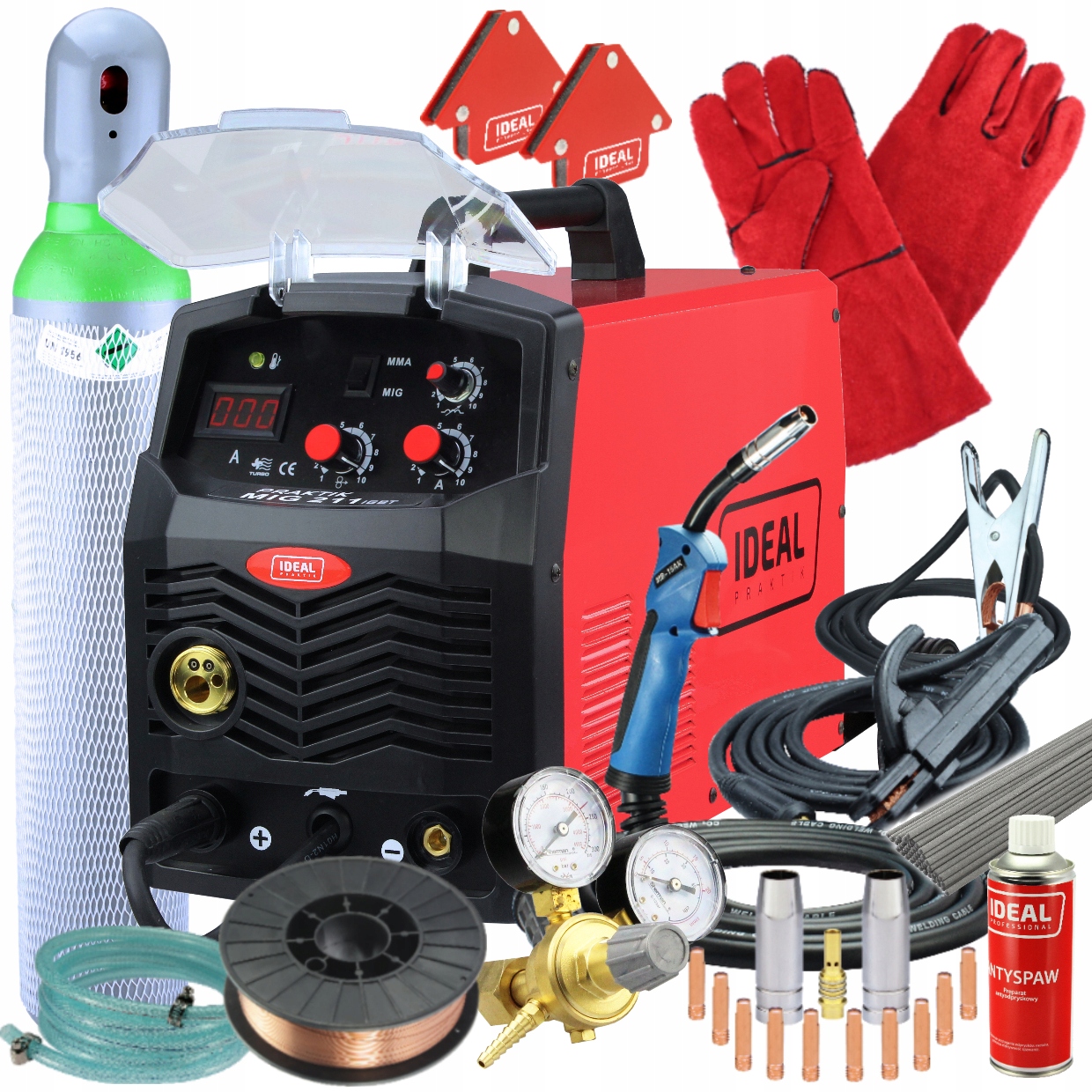 Spawarka Migomat Półautomat Mig Mag Mma 200A Praktik Mig 211 Ideal