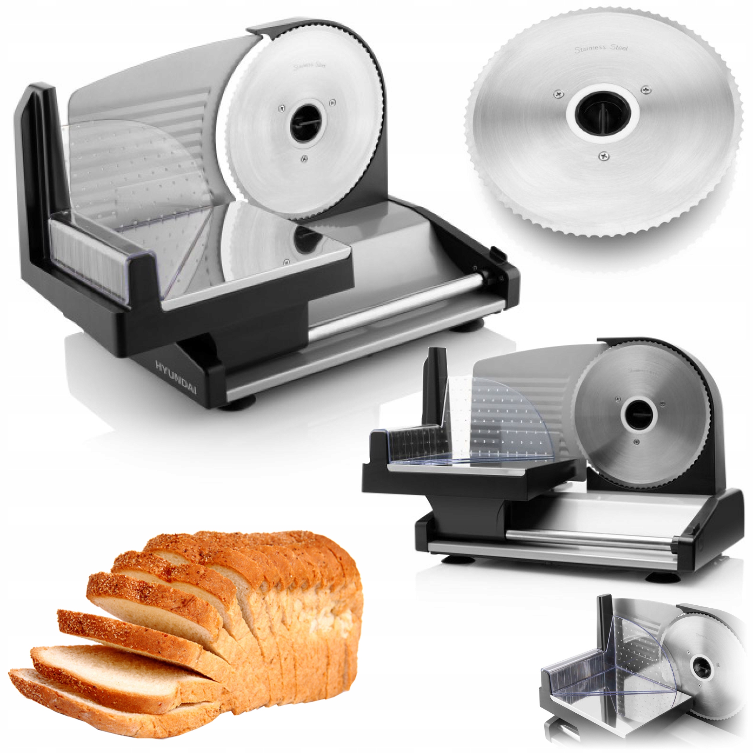 Kráječ Na Chléb A Uzeniny Sýrů Silný Inox Plynulá Regulace Hyundai