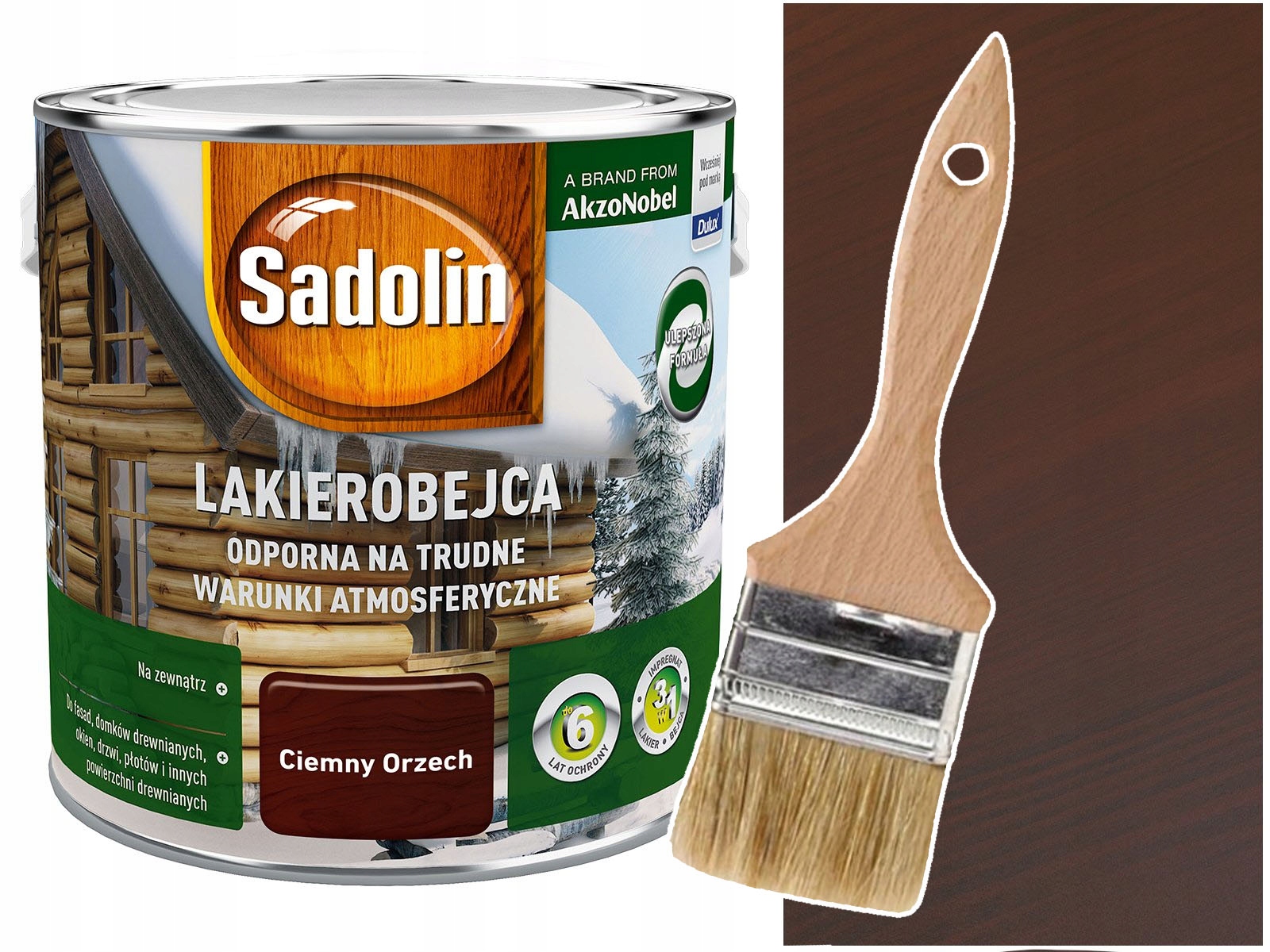

Sadolin Lakierobejca Odporna Orzech Ciemny 0,75L