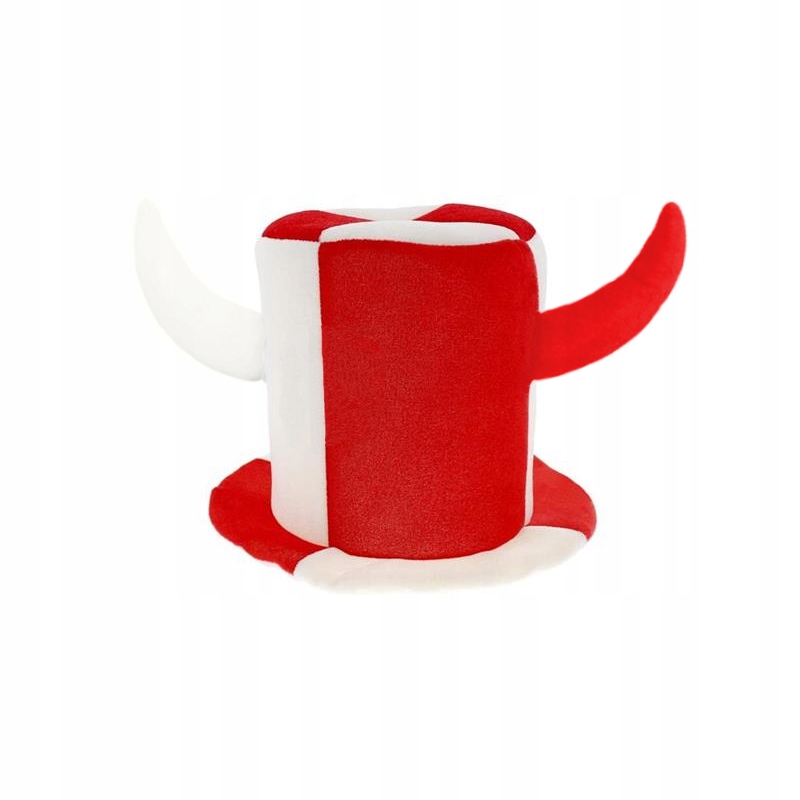 czapka biało czerwona z rogami POLSKA | 71820 — 3