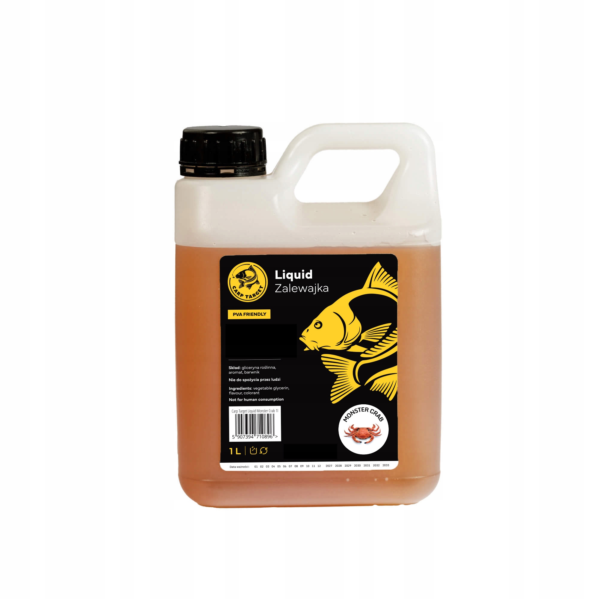 Booster Liquid Monster Crab Gęsta zalewa do zanęt 1L Pva Friendly