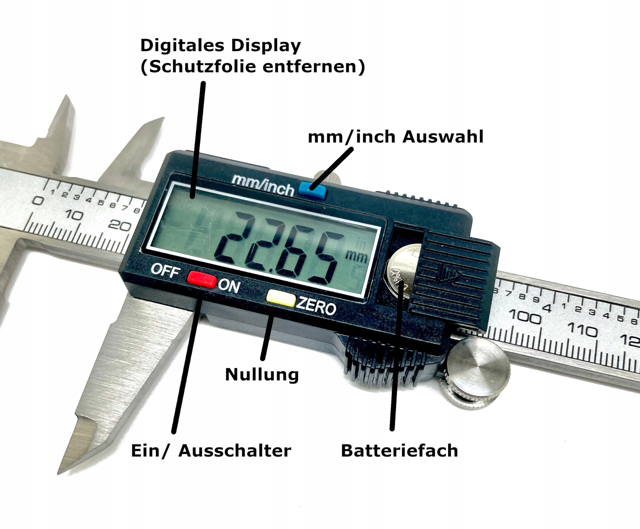 JJ-SHOP24 Cyfrowy Suwmiarka LCD 0-150 mm Stal Nierdzewna Pomiar — miniatura 4