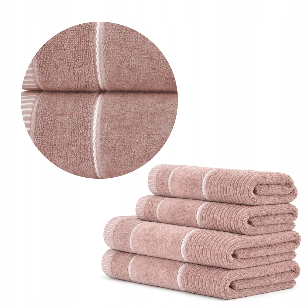 Sada ručníků Teo 4 ks – 2x 70x140 2x 50x90 cm Bavlna 470 g/m2