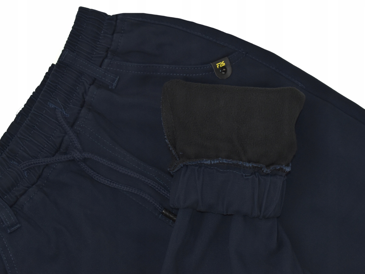 F26 Granat SPODNIE Ocieplane Polarem Guma 182/188 Kolor niebieski