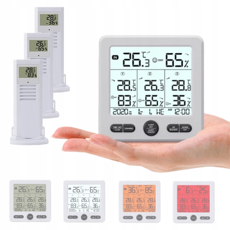 Bezdrátová Meteorologická Stanice, Vlhkoměr 3 Senzory